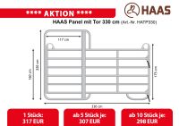 1 HAAS Panel mit Tor 330 cm aus Flachovalrohr *Made in EU* Nordrhein-Westfalen - Nümbrecht Vorschau