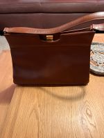 Handtasche vintage 60er Jahre, Echtleder, Braun Nordrhein-Westfalen - Würselen Vorschau