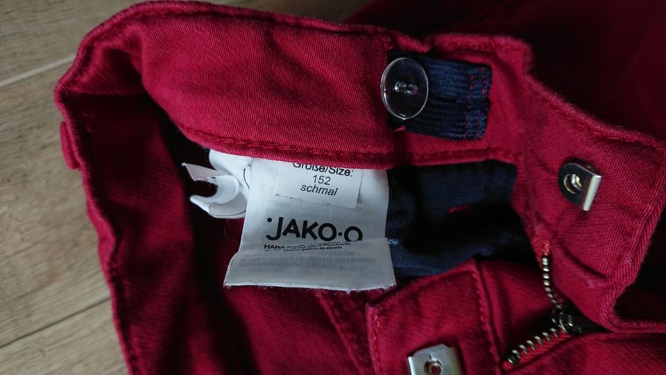 Rote Jeans von Jako-o GR. 152, schmal in Wuppertal