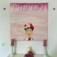 Leinwand | Bild Frieda Khalo rosa Kunst Gemälde Nordrhein-Westfalen - Oberhausen Vorschau