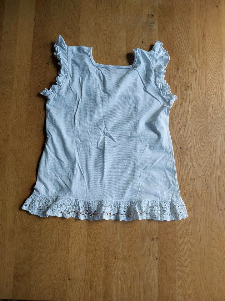 Shirt/ Bluse Esprit Mädchen, Gr. 128/ 134, weiß in Zschorlau