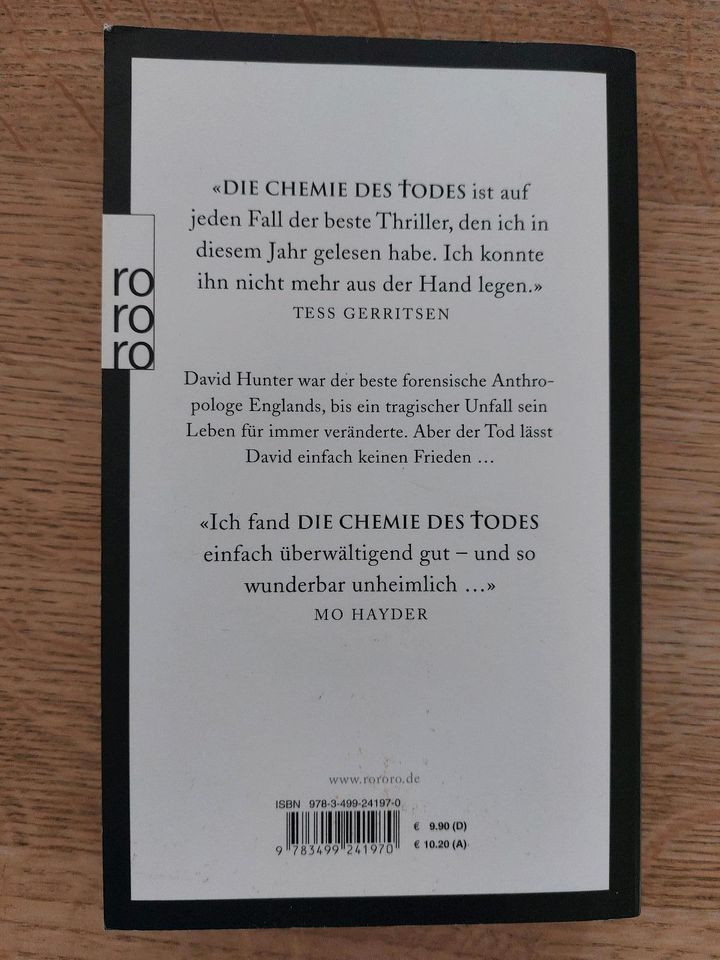 Buch, Die Chemie des Todes, von Simon Beckett, Thriller in Schwieberdingen