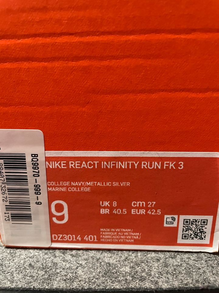 Gr 42.5 Nike React Infinity Run FK 3 Herrenschuhe Laufschuhe in Adelschlag