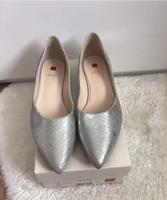 Högl Damen Ballerina Neu Gr 41 Leder Silber mit Muster West - Nied Vorschau