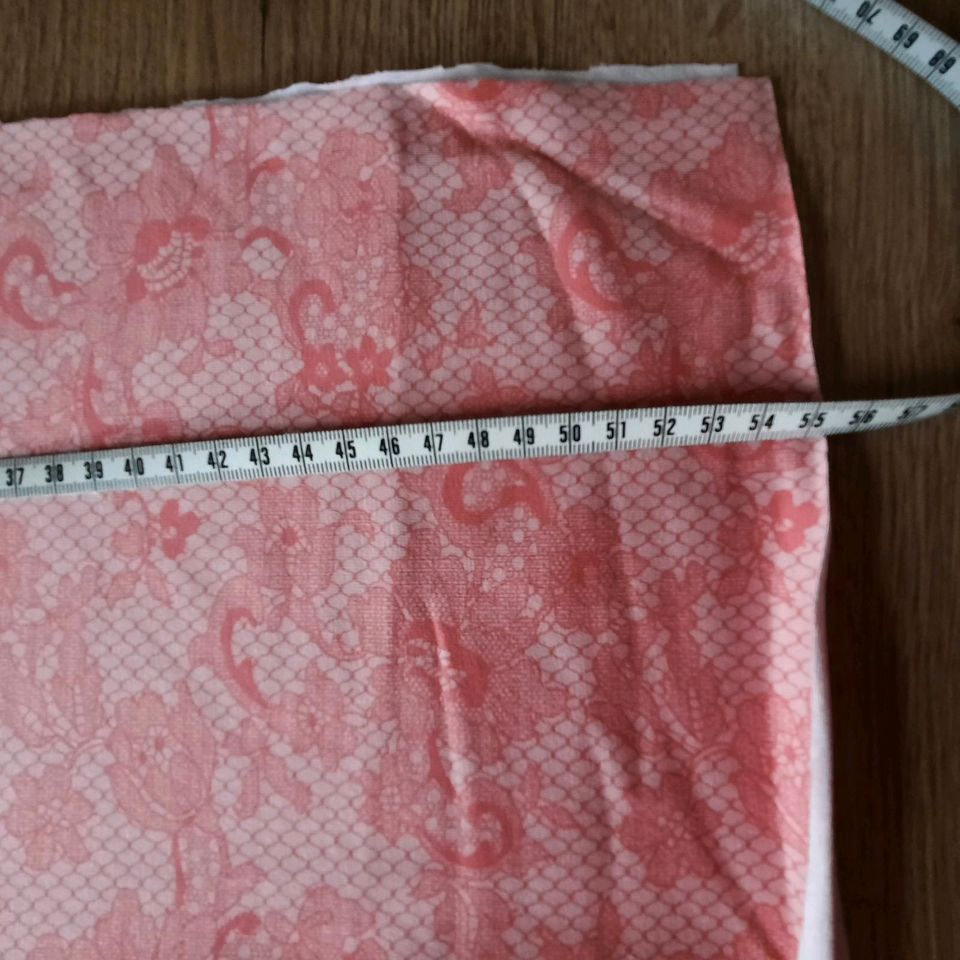 Jersey/Jerseystoff/Stoff rosa ca 55x150 cm Paisley Muster in Mötzing