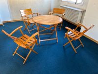 HERLAG klappbare Gartenmöbel 1960er Jahre, 4 Stühle, ein Tisch Dortmund - Lütgendortmund Vorschau