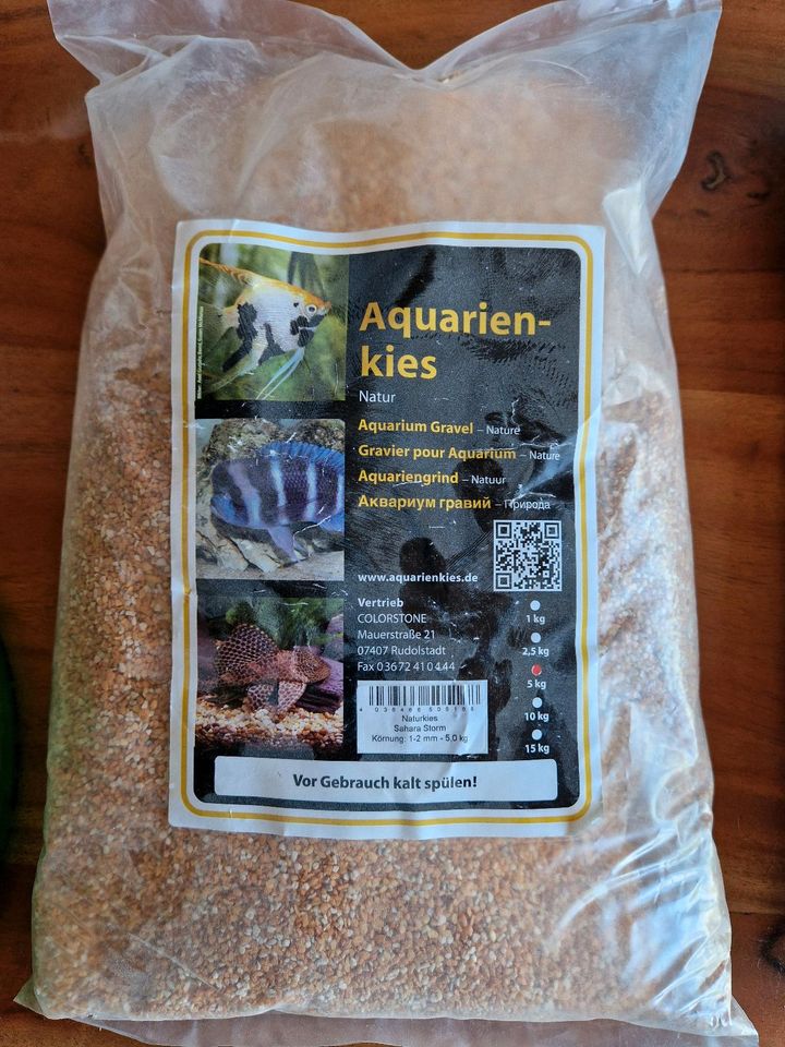 Aquarienkies 5kg orange/weiß in Dachsenhausen