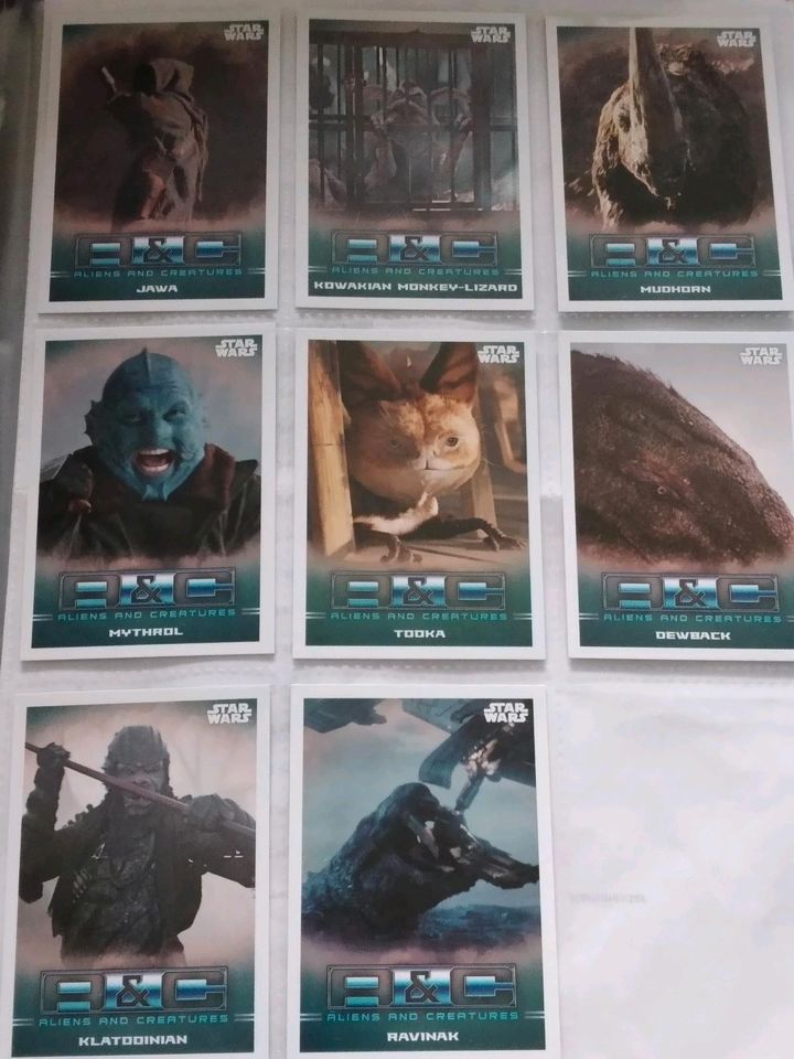 Star Wars The Mandalorian Trading Cards Topps AC Aliens creatures in Babensham