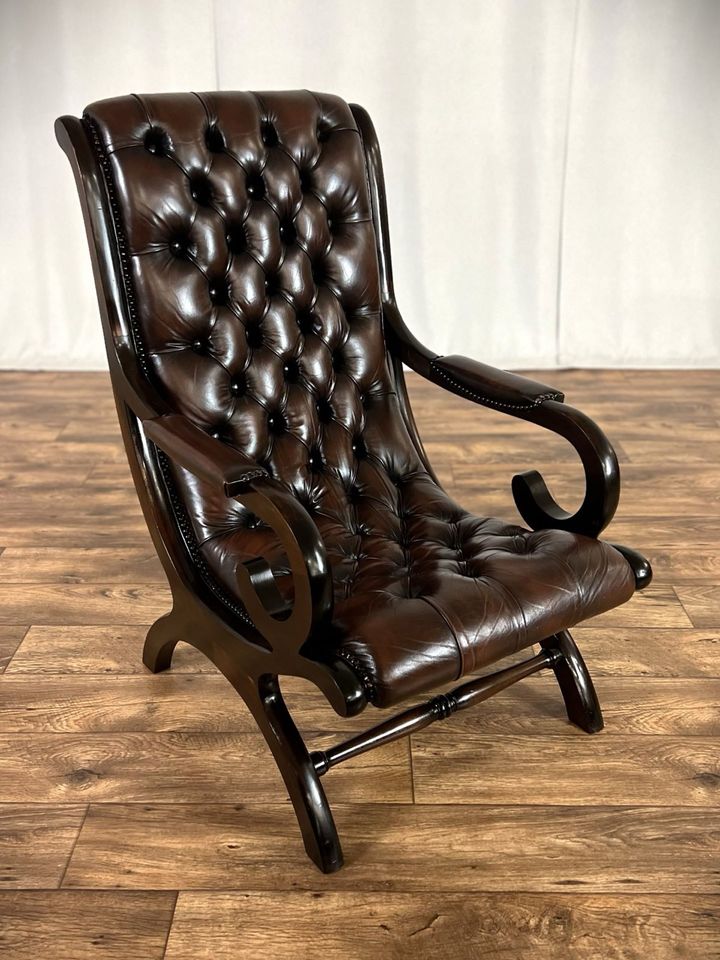 Chesterfield Ledersessel Vintage Sessel Period Chair Relaxsessel in Hüllhorst