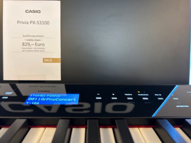 Digitalpiano CASIO Mod. PX-S3100 leicht gebraucht, schwarz | portables Digitalpiano E-Piano kaufen in Kempten in Kempten