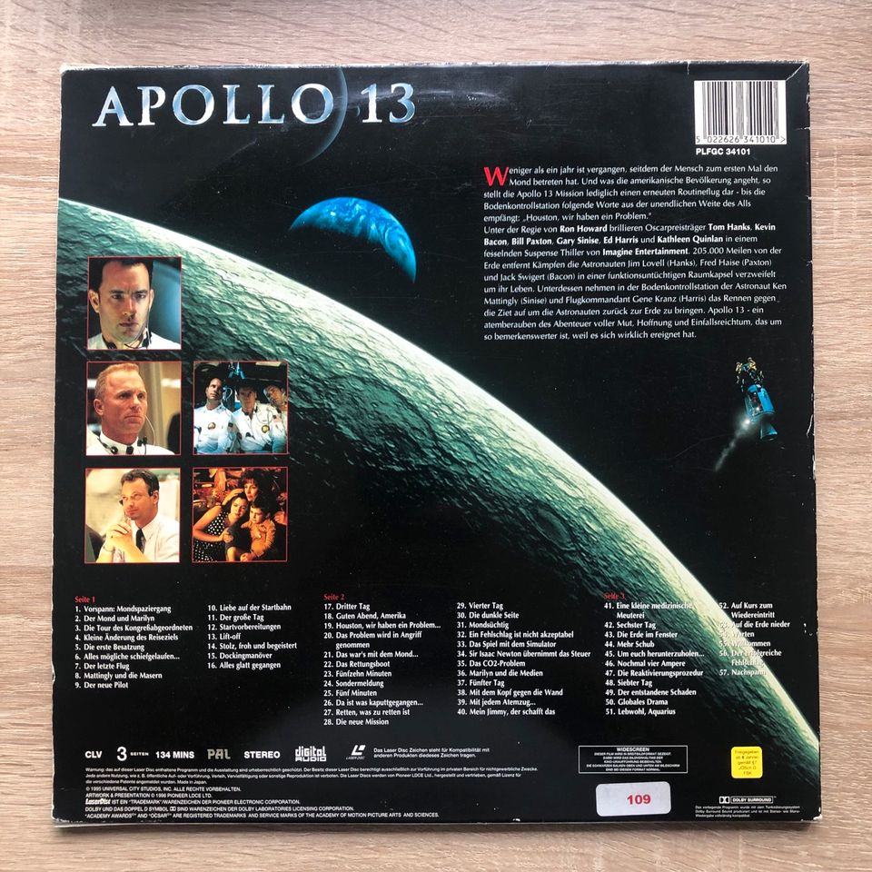 Apollo 13 Laser Disc Laserdisc Tom Hanks deutsch PAL in Bonn
