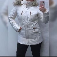 Damen Winterjacke Parka warm gefüttert weiß mit Kunstpelz  36 S Mecklenburg-Vorpommern - Lüssow Vorschau