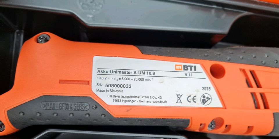 BTI Akku Unimaster A-UM 10,8V 12V (Bosch Multi-Cutter GOP 12V-28) in Schömberg