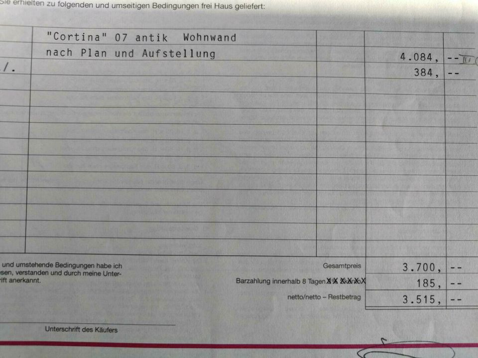 Wohnwand, Wohnzimmerschrank, Schrank massiv in Königsmoos