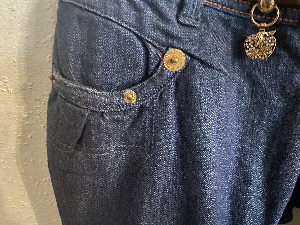 Apple Bottom Jeans Damen Hiphop Marke Dunkelblau mit Strass Stein in Aschaffenburg