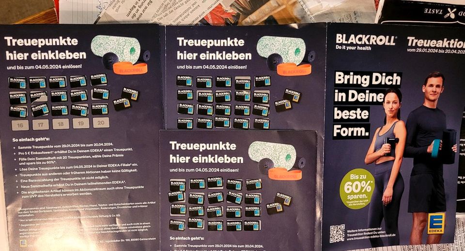 EDEKA-Sammelheft für BlackRoll-Produkte in Höhenkirchen-Siegertsbrunn