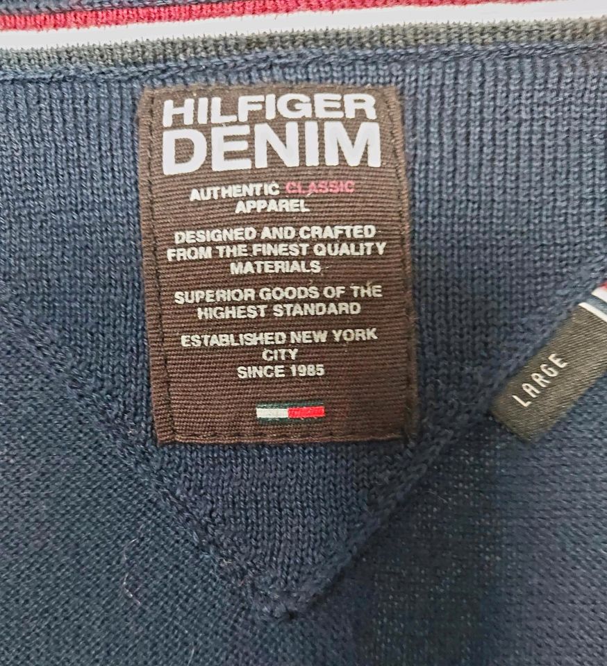 Pulli Hilfiger Denim, Herrenpullover, Baumwolle Große L in Berlin