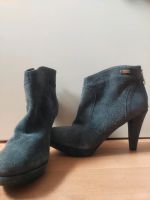 Lederschuhe Stiefelette blau Velour, hoher Absatz, Größe 42 Neu Sachsen - Plauen Vorschau