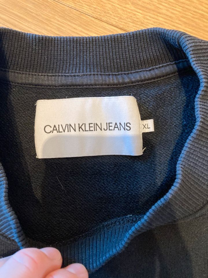 Calvin Klein Hoodie Sweatshirt schwarz XL in Wolfersdorf