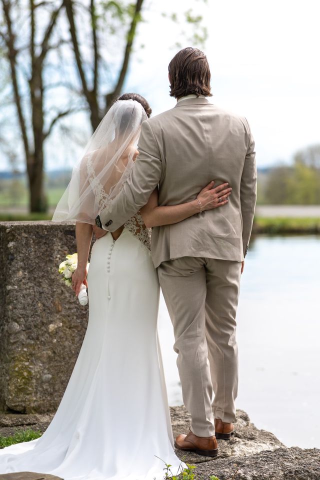 Brautkleid - Fit and Flair - San Patrick - White One - Geranium in Geltendorf