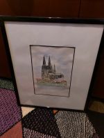 Bild Kölner Dom gemalt mit schwarzem Lackrahmen Nordrhein-Westfalen - Meckenheim Vorschau