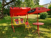 Kinderhollywoodschaukel mit Campingstuhl,Tisch und Sonnenschirm Sachsen - Oderwitz Vorschau
