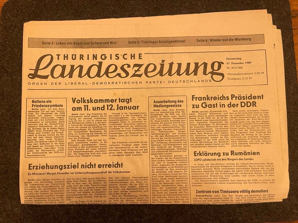 Tageszeitung alt - diverse Ausgaben - Bild Zeitung - Zeitungen in Ohrdruf