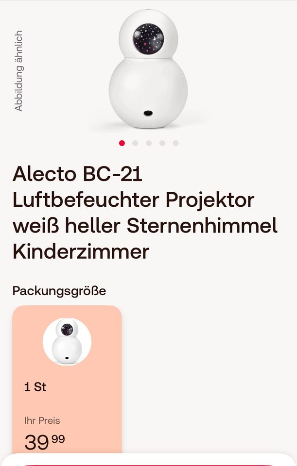 Alecto Luftbefeuchter / diffuser mit Sterne Projektor in Gronau (Westfalen)