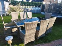 Gartenmöbel Rattan 9ltg mit Sitzauflagen, 2 Stühle verstellbar Nordrhein-Westfalen - Hamm Vorschau