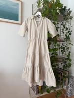 ZARA Kleid Beige Sand Leinen Baumwolle Hannover - Mitte Vorschau