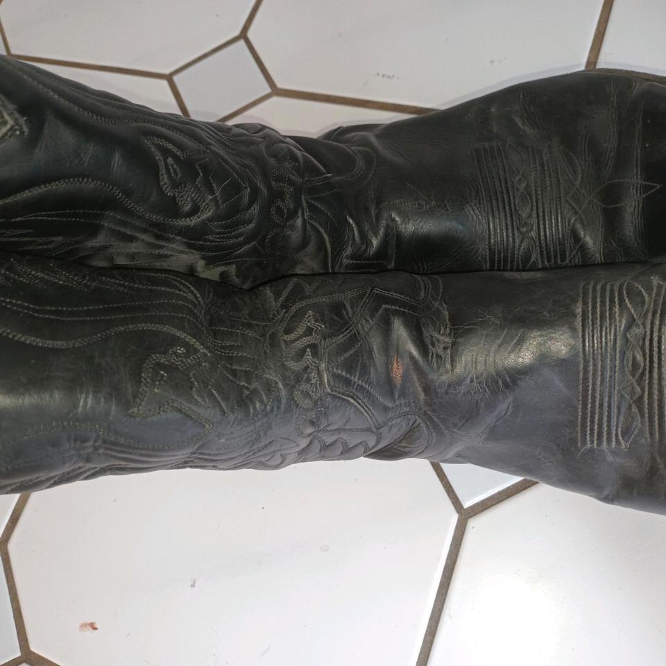 Leder Western Cowboy Biker Stiefel Boots Größe 48 Männer in Burgthann 