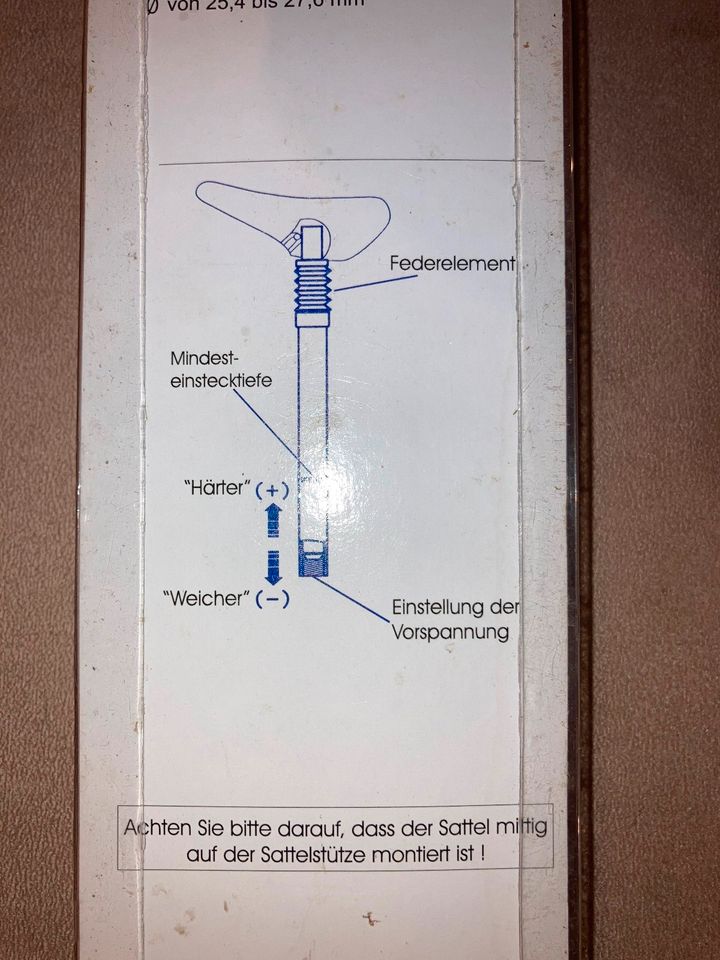 BIKEMATE Federsattelstütze mit Öl- Gasdämpfung Fahrrad Sattel in Oldenburg