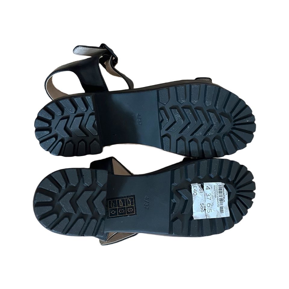 Neue Topshop Plateau Sandalen 37 Echt Leder schwarz in Berlin