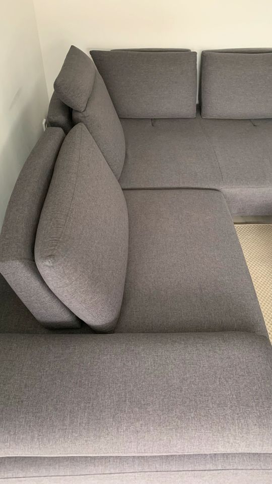 Sofa Couch Viola (Fischer) Falcone grey inkl. Hocker in Bergkirchen