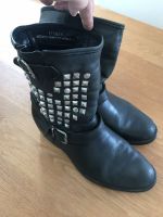 Lederstiefel Biker Boots Leder Cowboy Stiefel Stiefelletten Düsseldorf - Pempelfort Vorschau