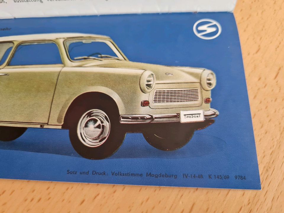 Trabant 1969 Prospekt Sachsenring AWZ IFA DDR Reklame in Ravensburg