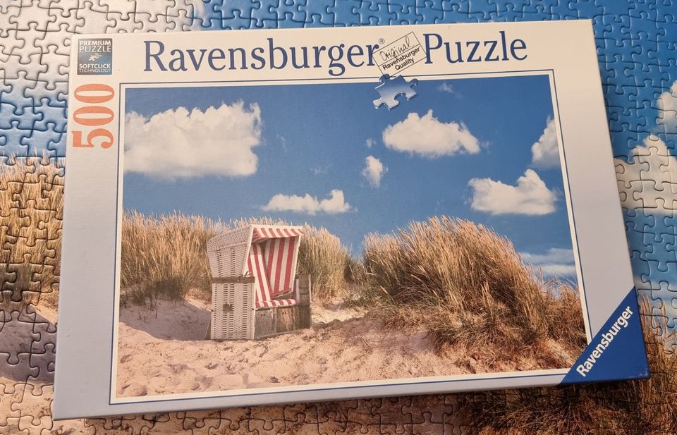 RAVENSBURGER PUZZLE 500 # Einsamer Strandkorb # komplett # TOP in Handewitt