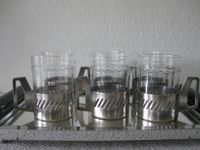 6 Art Deco Teeglashalter, versilbert, mit original Glaseinsätzen Nordrhein-Westfalen - Coesfeld Vorschau