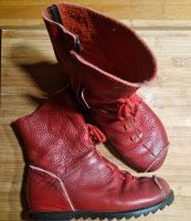 Rote Lederstiefel im Knappen/Mittelalter- Stil, Gr. 38 Wuppertal - Cronenberg Vorschau