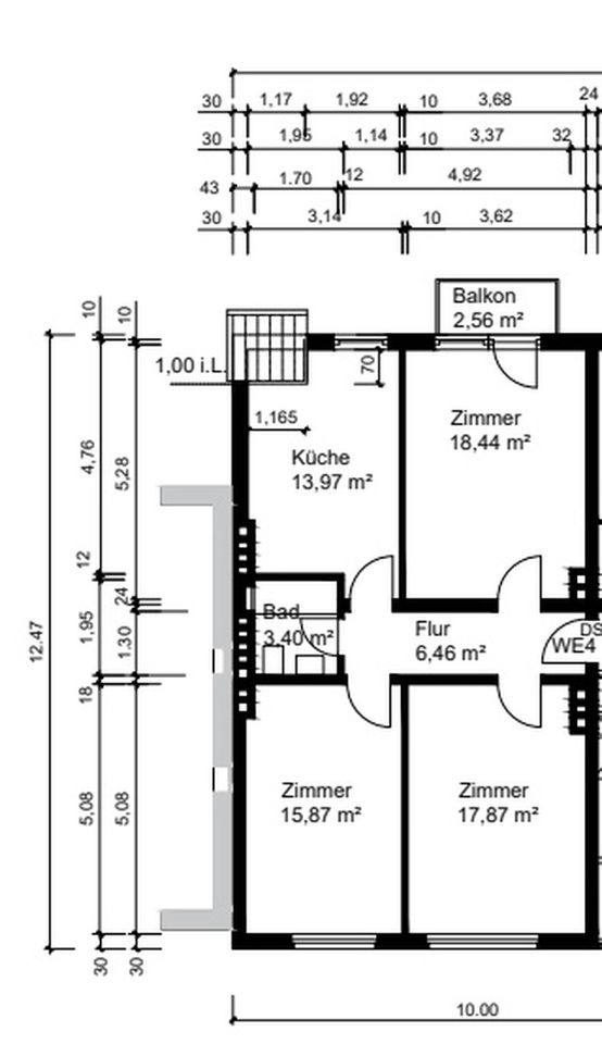 Moderne WG -  3 Zimmer Wohnung in zentraler Lage in Centrum