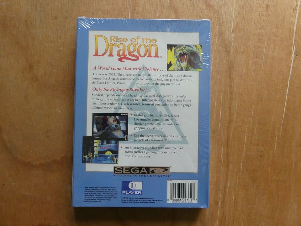 Sega Mega CD Spiel Rise of the Dragon selten neu in Walsrode