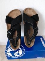 Neuwertig Birkenstock Sandalen Tulum Veloursleder Schwarz 38 Baden-Württemberg - Waiblingen Vorschau