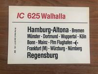 DB Zuglaufschild IC 822/IC 625, Kunststoff, neuwertig Bayern - Neunkirchen a. Brand Vorschau