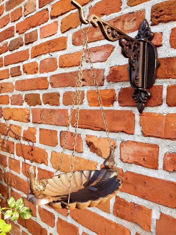 Vogeltränke zum Hängen Gusseisen Balkon-Hängetränke Futterschale in Rheine