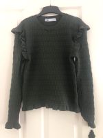 Olivgrüner Pullover von Zara mit Rüschenärmel Größe M Bremen - Neustadt Vorschau