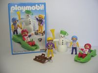 Playmobil Vintage Set 3688 Winter Kinder mit Schneemann Schlitten Niedersachsen - Eggermühlen Vorschau