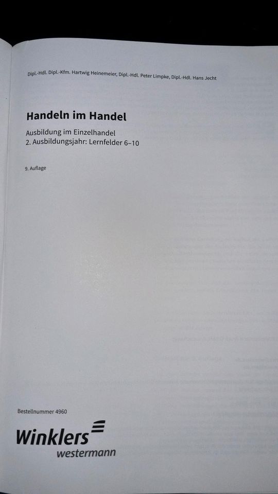 Handeln im Handel 1-3 Lehrjahr / Einzelhandel Fachbücher in Marlow