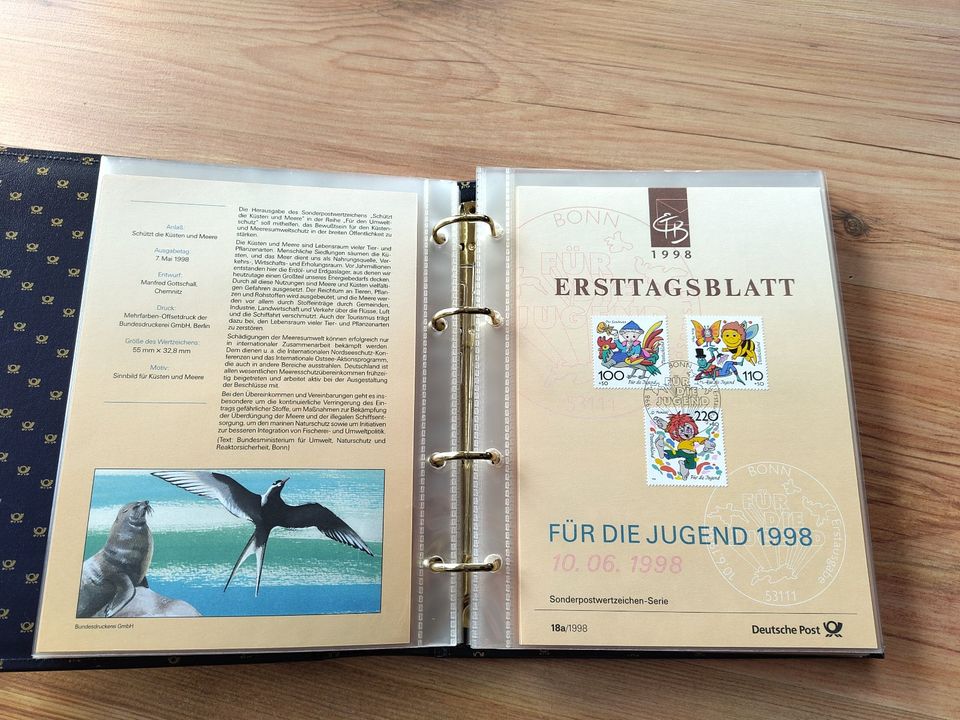 Briefmarkenalbum Ersttagsblätter 1998 Deutschland Ersttagsblatt in Wildberg