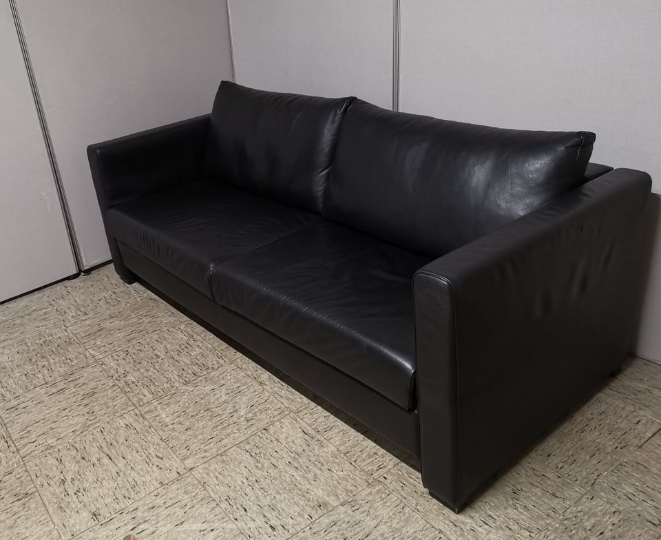 Ledercouch schwarz Franz Fertig die Collection Schlafsofa in Aachen