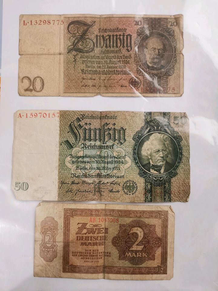 Alte Geldscheine/Banknoten/Reichsmark in Detmold